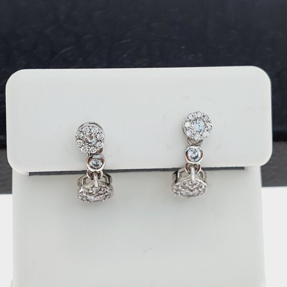 925 sterling silver luxury CZ earrings for women/girls, Best for RJUS2159 - Picture 6 of 9